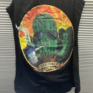 RARE AZ Dutch Bros Tank Top Smoking Cactus